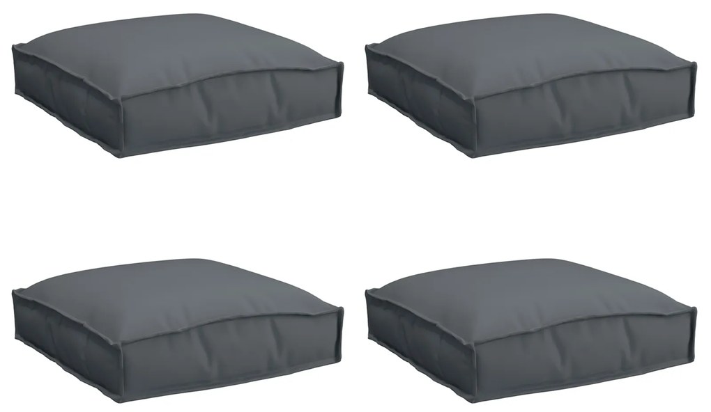 vidaXL Μαξιλάρι παλέτας για κάθισμα 4 pcs Ανθρακί 40 x 40 x 8 εκ.