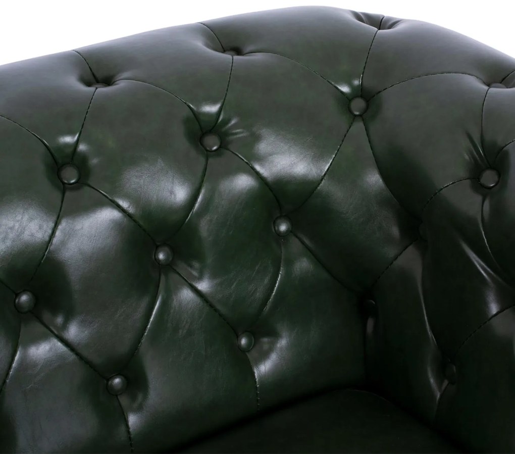 Πολυθρόνα POLINA C3011.08 PU Κυπαρισσί Τύπου Chesterfield 106x87x70Y εκ. 106x87x70 εκ.