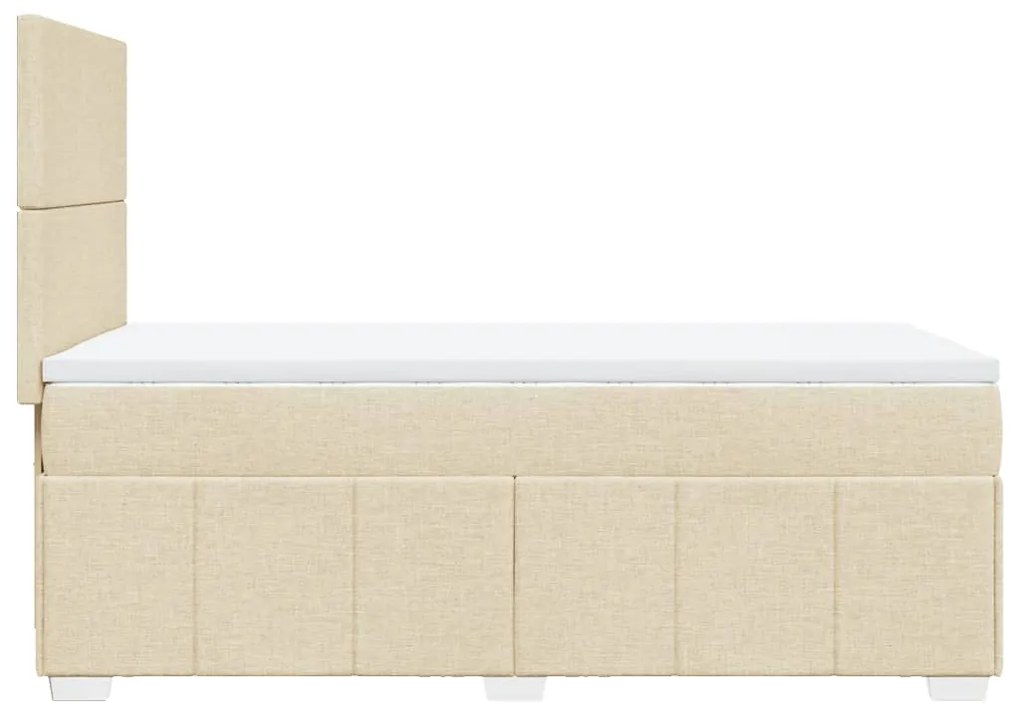 ΚΡΕΒΑΤΙ BOXSPRING ΜΕ ΣΤΡΩΜΑ ΚΡΕΜ 90X200 ΕΚ.ΥΦΑΣΜΑΤΙΝΟ 3293849