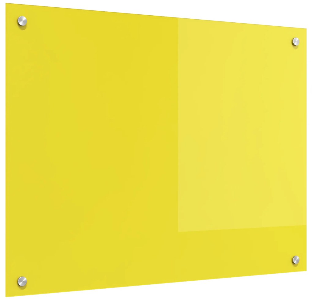 vidaXL Κουζίνα Πίσω τοίχος Κίτρινος 80x60x0,6 εκ. Σκληρυμένο γυαλί