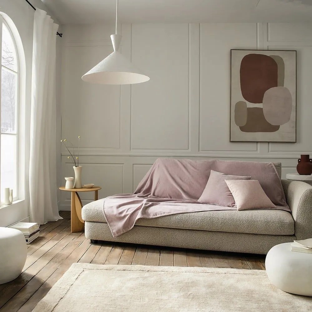 Ριχτάρι Luna 427/19 Grey Mauve Gofis Home Τετραθέσιο 180x350cm Πολυέστερ