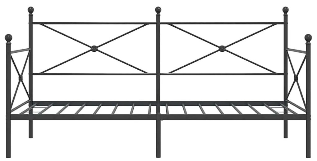 ΚΡΕΒΑΤΙ ΗΜΕΡΑΣ ΧΩΡΙΣ ΣΤΡΩΜΑ ΜΑΥΡΟ 107X203 CM ΑΤΣΑΛΙ 4104671