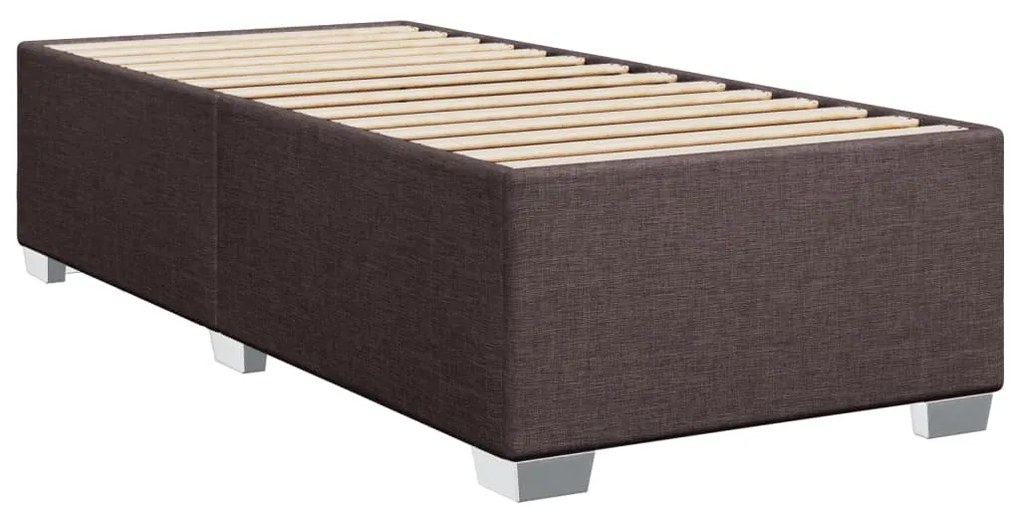 ΚΡΕΒΑΤΙ BOXSPRING ΜΕ ΣΤΡΩΜΑ ΣΚΟΥΡΟ ΚΑΦΕ 100X200 ΕΚ. ΥΦΑΣΜΑΤΙΝΟ 3290402