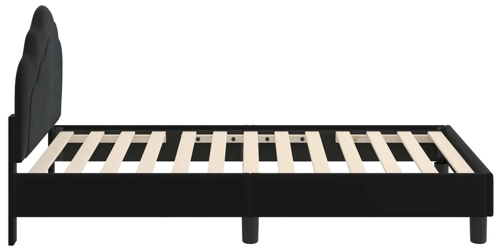 vidaXL Κρεβάτι Παιδικής Κρεβατοκάμαρας με Κεφαλάκι Μαύρο 80 x 160 cm