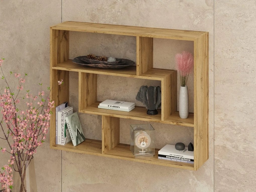 Ράφι Τοίχου POLKA-5 Σταχτί 103x25x81,4
