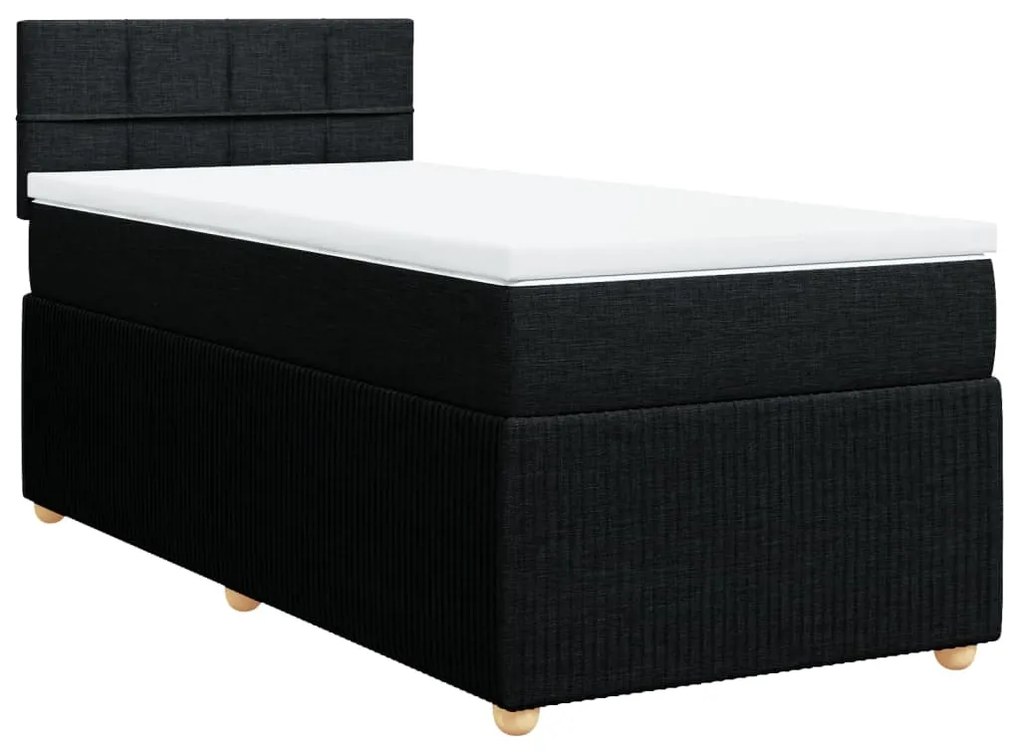 ΚΡΕΒΑΤΙ BOXSPRING ΜΕ ΣΤΡΩΜΑ ΜΑΥΡΟ 80 X 200 ΕΚ. ΥΦΑΣΜΑΤΙΝΟ 3287285