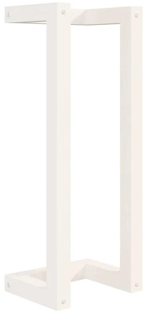 vidaXL Πετσετοκρεμάστρα Λευκή 23x18x60 εκ. από Μασίφ Ξύλο Πεύκου