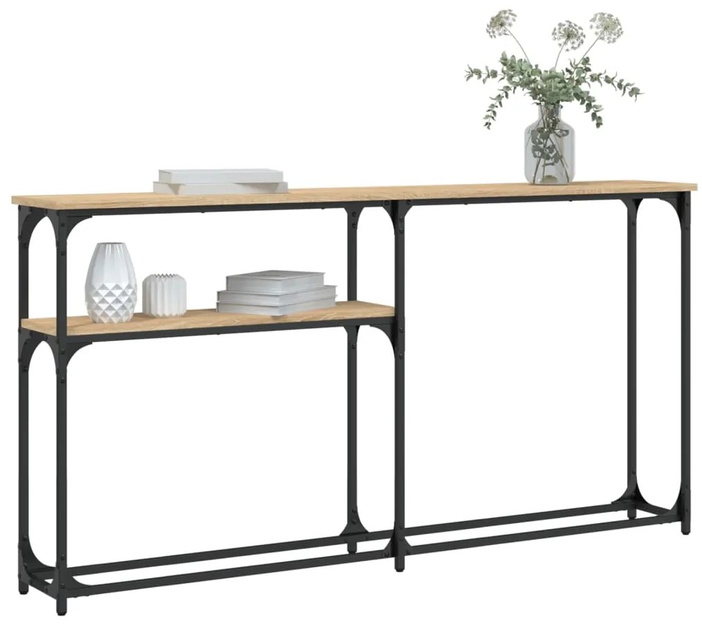 vidaXL Τραπέζι Κονσόλα Sonoma Δρυς 145x22,5x75 εκ. Επεξεργασμένο Ξύλο