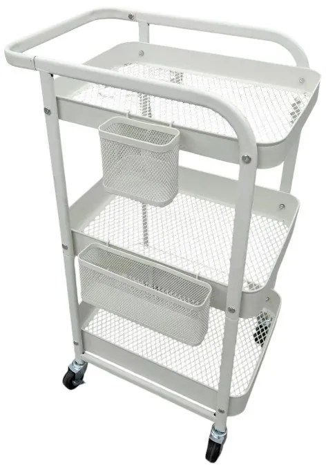 Βοηθητική Ραφιέρα Τρόλεϊ 3 Επιπέδων