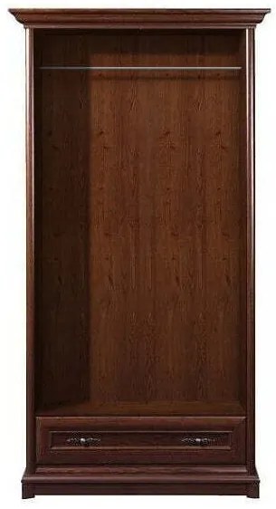 Ντουλάπα Boston C116, Καστανό, 205x110x66cm, Πόρτες ντουλάπας: Με μεντεσέδες