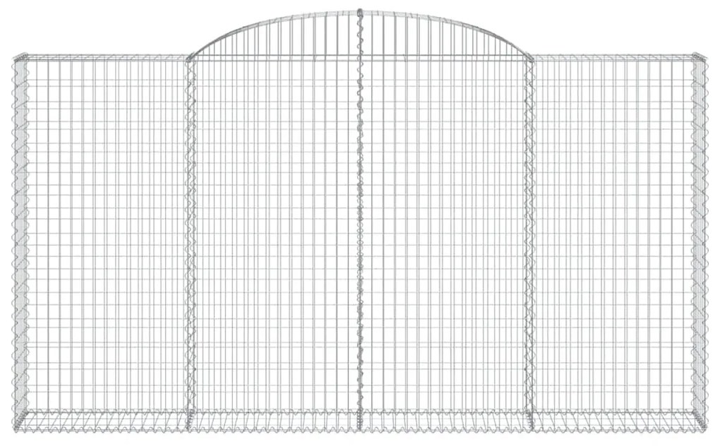 vidaXL Συρματοκιβώτια Τοξωτά 4 τεμ. 300x30x160/180 εκ. Γαλβαν. Ατσάλι