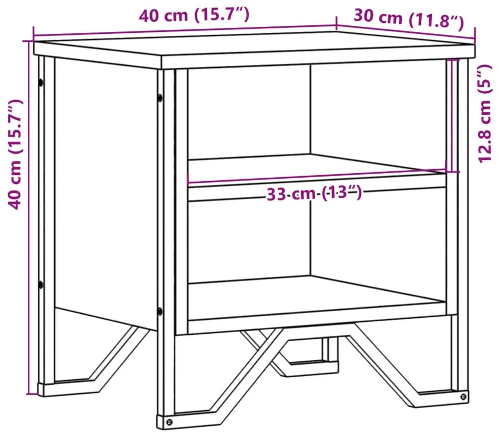 ΚΟΜΟΔΙΝΟ ΓΚΡΙ SONOMA 40 X 30 X 40 ΕΚ. ΑΠΟ ΕΠΕΞΕΡΓΑΣΜΕΝΟ ΞΥΛΟ 848500