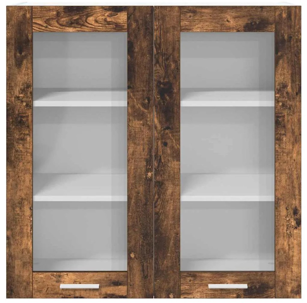 vidaXL Κρεμαστό ντουλάπι με αποθήκευση Καπνιστό Δρύς 80 x 31 x 80 εκ.