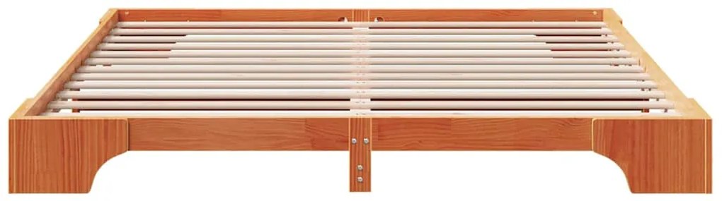 vidaXL Σκελετός Κρεβατιού Κερωτό καφέ 180 x 200 cm