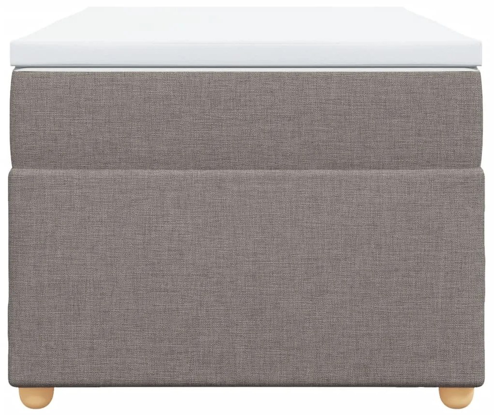 Κρεβάτι Boxspring με Στρώμα Taupe 80x200 εκ. Υφασμάτινο - Μπεζ-Γκρι