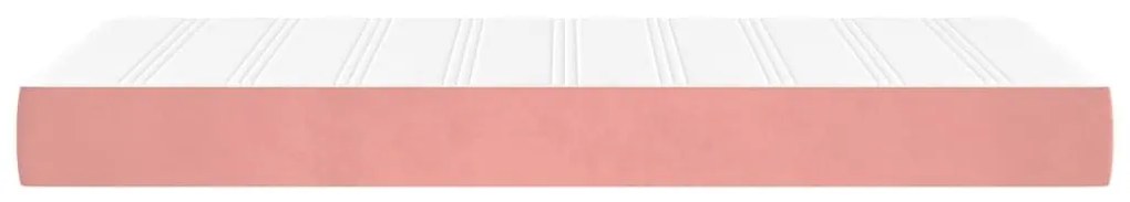 Στρώμα με Pocket Springs Ροζ 90x190x20 εκ. Βελούδινο - Ροζ