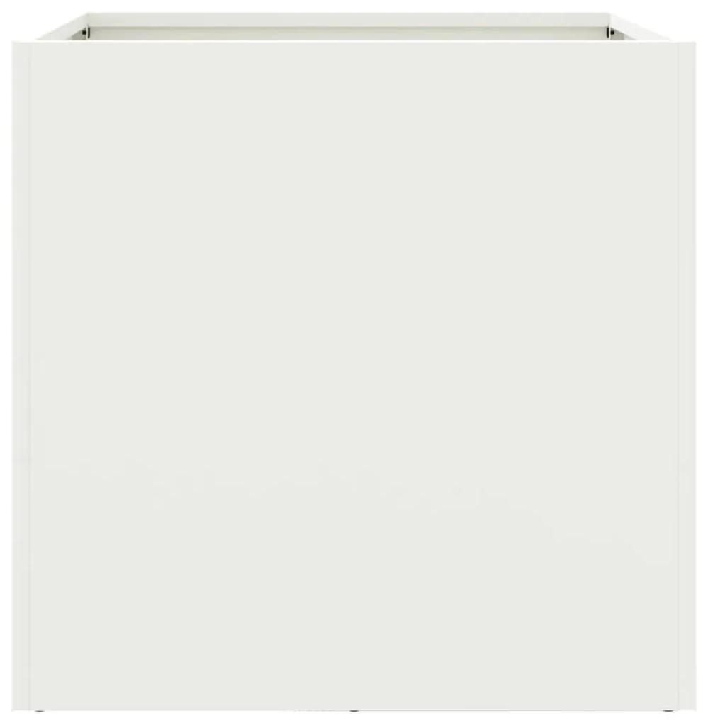 Ζαρντινιέρες 2 τεμ. Λευκές 49x47x46εκ. από Χάλυβα Ψυχρής Έλασης - Λευκό