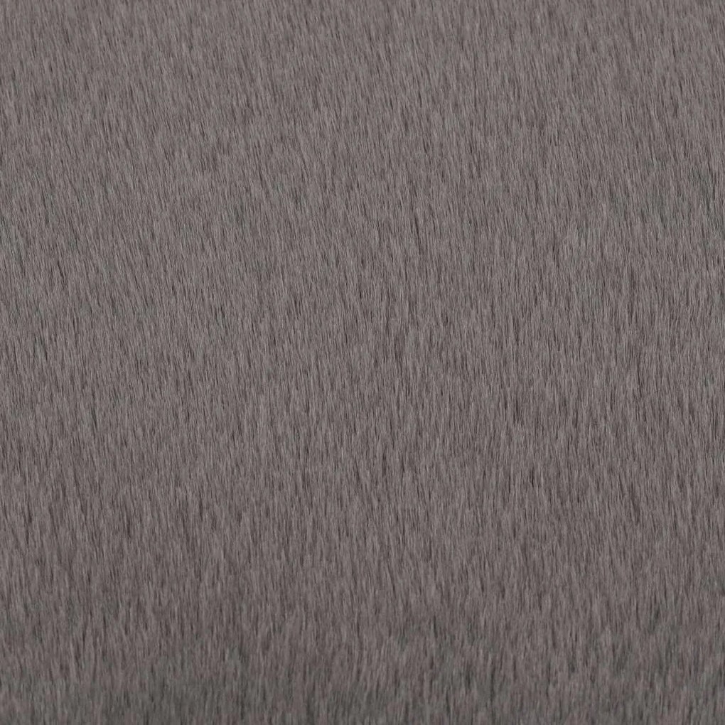 Χαλί Σκούρο Γκρι 80 εκ. από Συνθετική Γούνα Κουνελιού - Γκρι