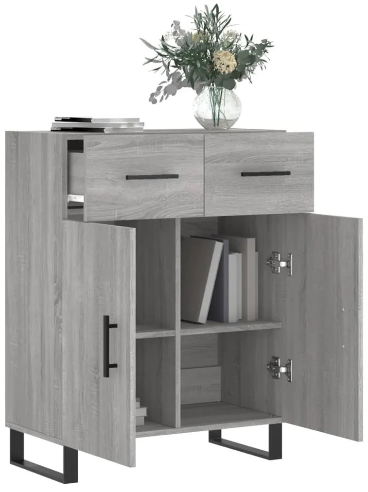 vidaXL Ντουλάπι Γκρι Sonoma 69,5 x 34 x 90 εκ. από Επεξεργασμένο Ξύλο