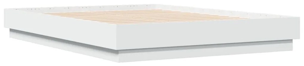 Πλαίσιο Κρεβατιού με LED Λευκό 140x190 εκ. - Λευκό