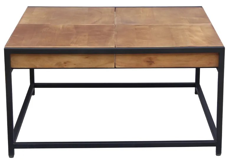 COMBO COFFEE TABLE ΚΑΡΥΔΙ ΜΑΥΡΟ 84x80xH42cm - 04-1044