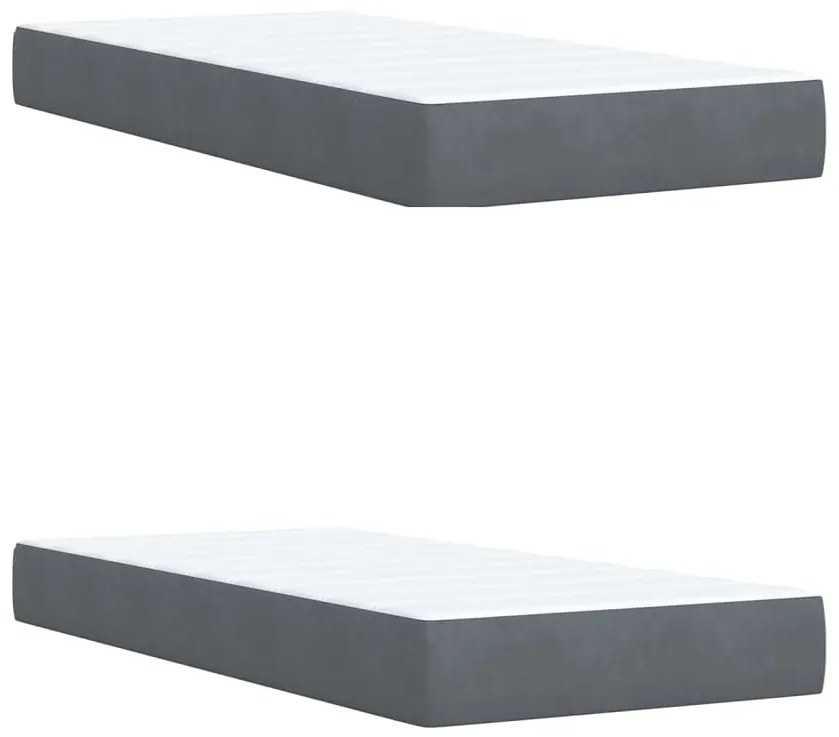 ΚΡΕΒΑΤΙ BOXSPRING ΜΕ ΣΤΡΩΜΑ ΣΚΟΥΡΟ ΓΚΡΙ 200X200 ΕΚ. ΒΕΛΟΥΔΙΝΟ 3288697