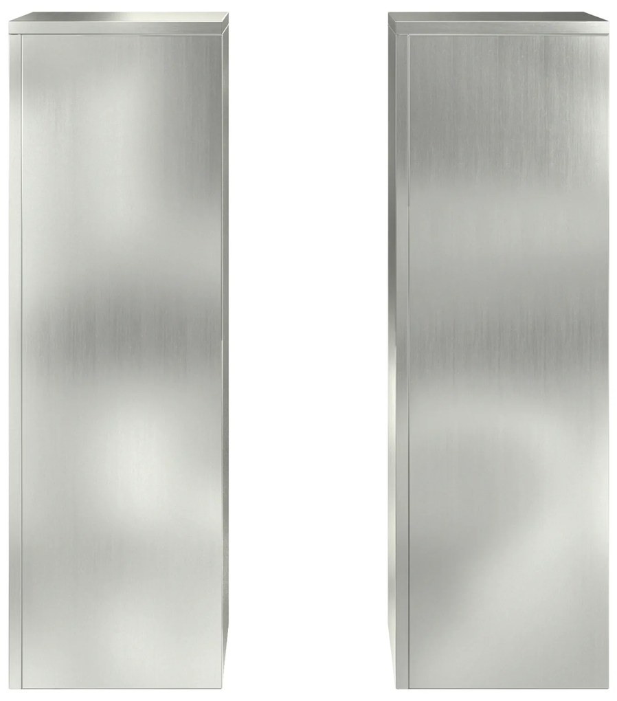 vidaXL Υπαίθρια Σταντ Φυτών Πυλώνας 2 τμχ 24x24x75 εκ Γαλβανισμένο Ατσάλι