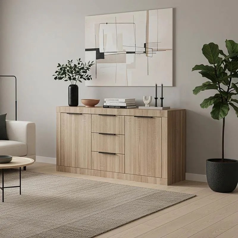 Μπουφές Doha σε sonoma απόχρωση 150x45x80.5εκ 150x45x80.5 εκ.