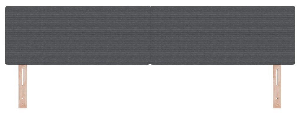vidaXL LED κεφαλάρι με φώτα λωρίδας LED Σκούρο γκρι 200 cm ύφασμα