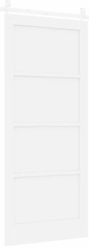 vidaXL Συρόμενη Πόρτα Χειροκίνητος Λευκό 86 x 198.5 cm
