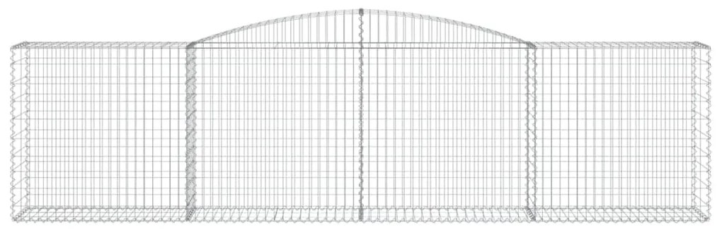 vidaXL Συρματοκιβώτια Τοξωτά 3 τεμ. 400x50x100/120 εκ. Γαλβαν. Ατσάλι