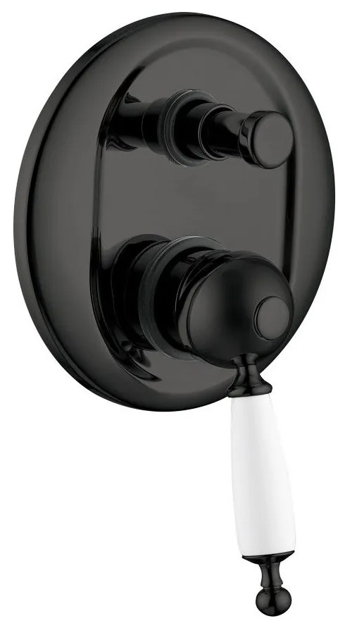 Bugnatese Oxford 6372 Black Matt Μίκτης Εντοιχισμού 2 Εξόδων με Εκτροπέα