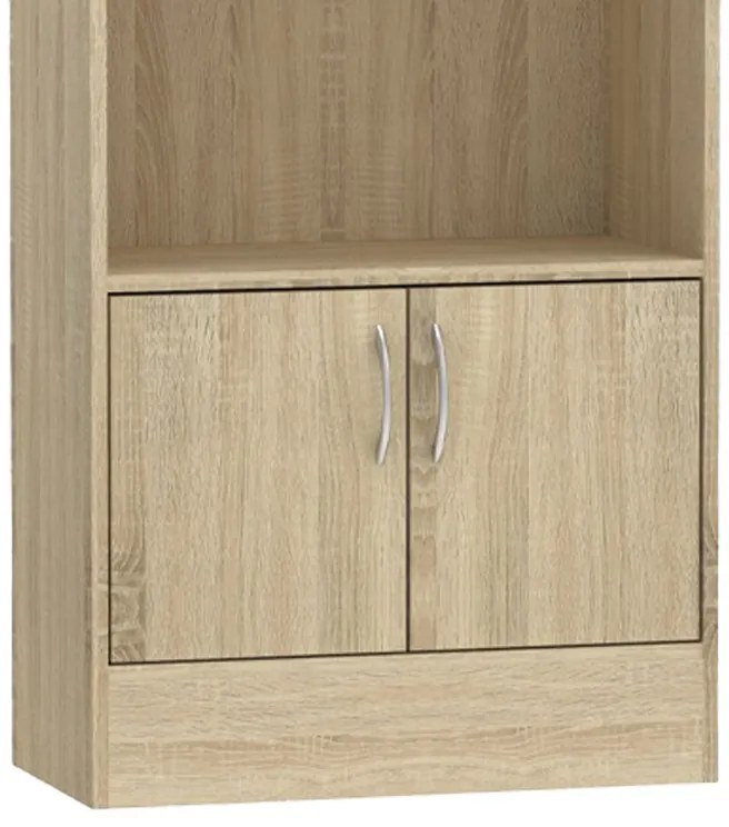 Βιβλιοθήκη Negan pakoworld sonoma μελαμίνης 60x30x120εκ (1 τεμάχια)