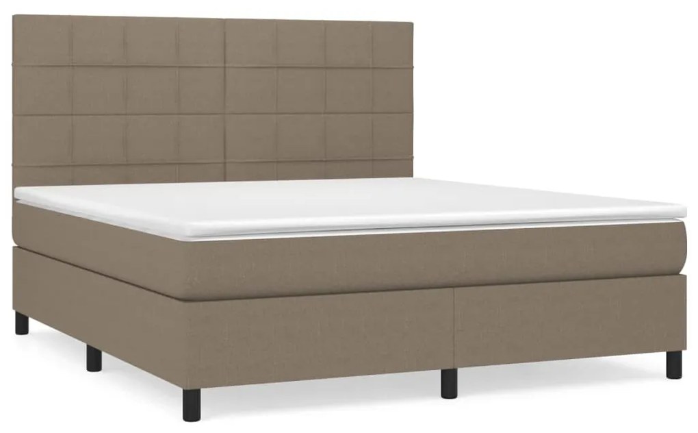 ΚΡΕΒΑΤΙ BOXSPRING ΜΕ ΣΤΡΩΜΑ TAUPE 160X200 ΕΚ. ΥΦΑΣΜΑΤΙΝΟ 3141789