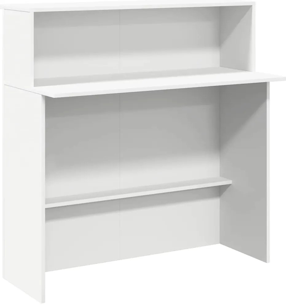 vidaXL Γραφείο υποδοχής Λευκό 100x50x103,5 εκ. Επεξεργασμένο Ξύλο