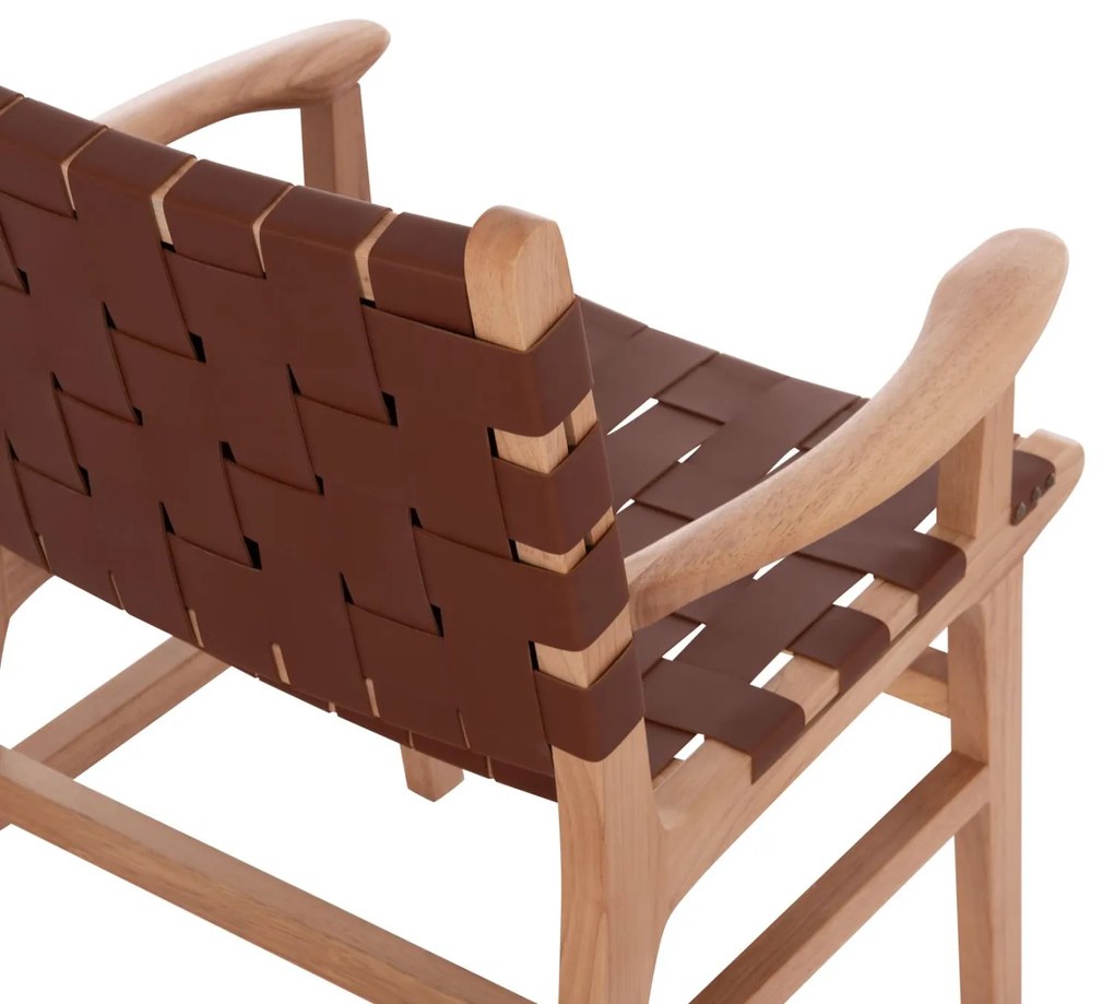 Καρέκλα Πολυθρόνα FELIPE με PU Καφέ &amp; ΤΟΟΝ Ξύλο 61x59x86Yεκ. 61x59x86 εκ.