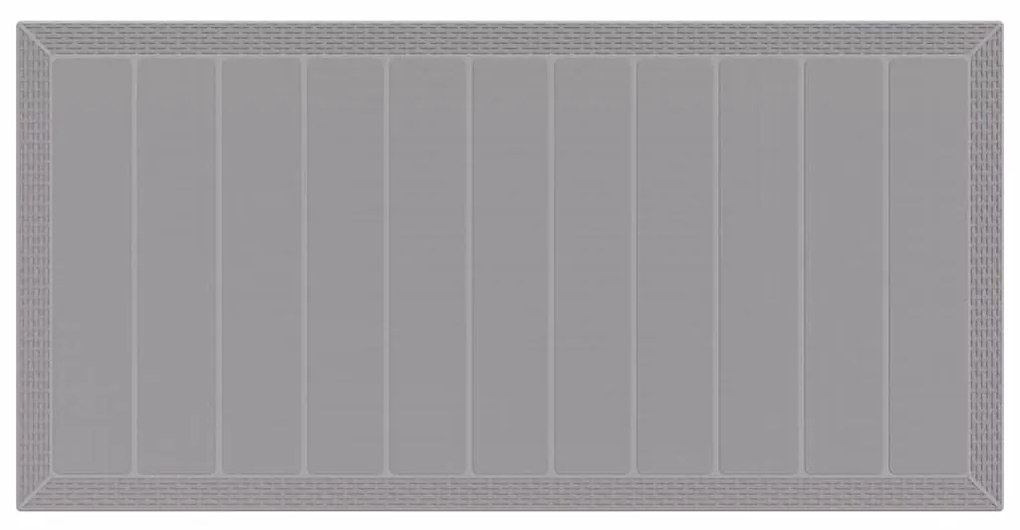 vidaXL Σέτ φαγητού για κήπο 7 pcs Ανοιχτό γκρι Rattan Polt