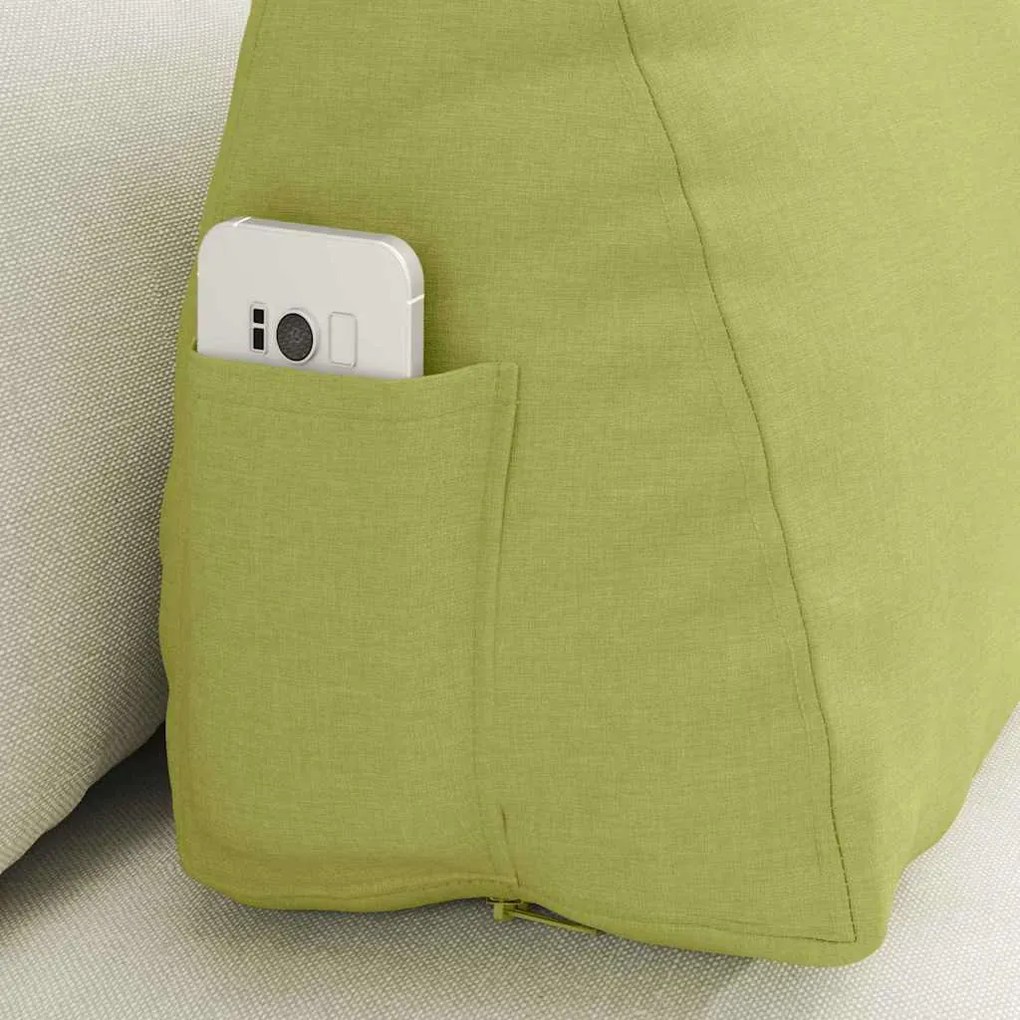 vidaXL Μαξιλάρι Πλάτης Ανοιχτό Πράσινο 60 x 20 x 50 εκ. ύφασμα