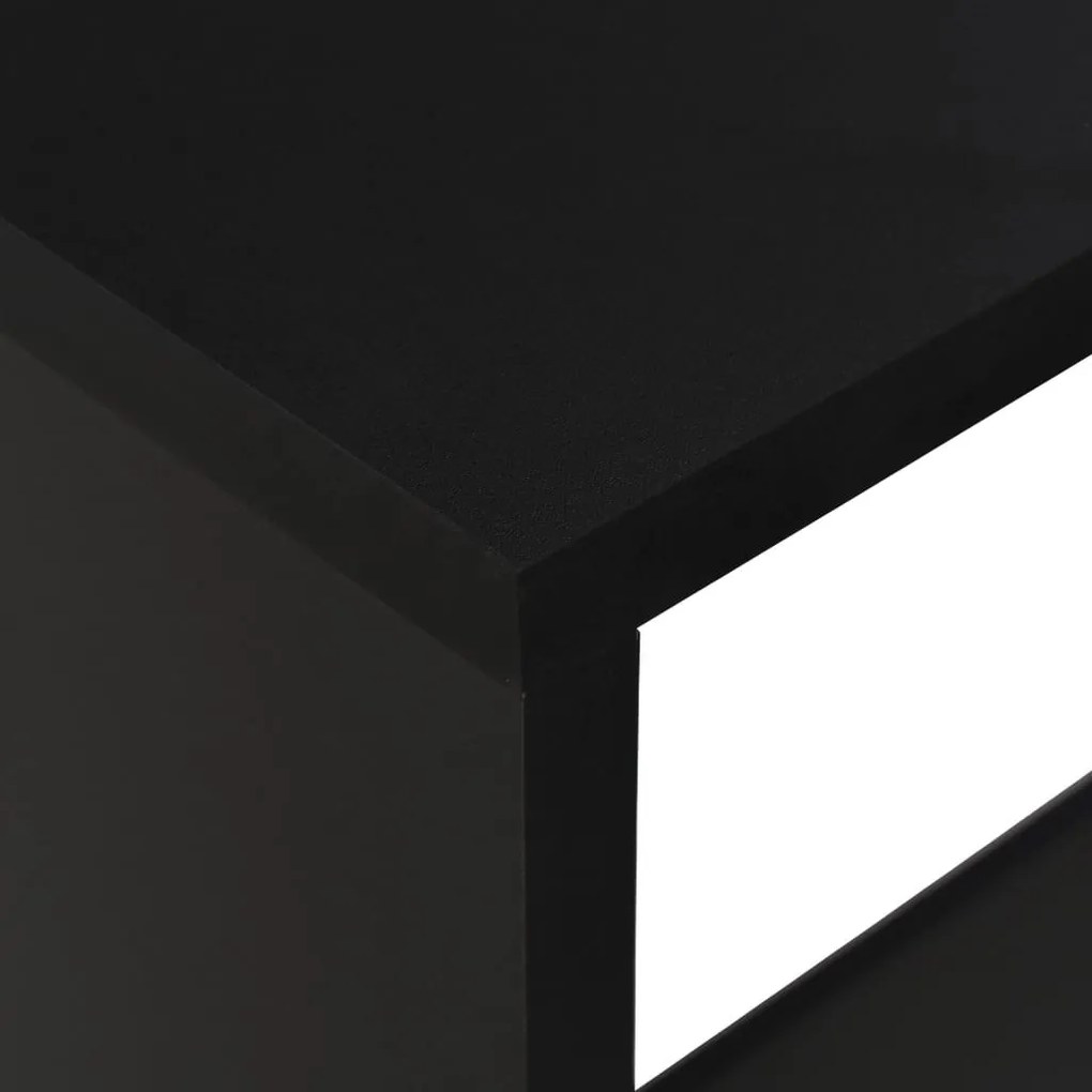 Τραπέζι Μπαρ με 2 Επιφάνειες Χρώμα Μαύρο 130 x 40 x 120 εκ. - Μαύρο