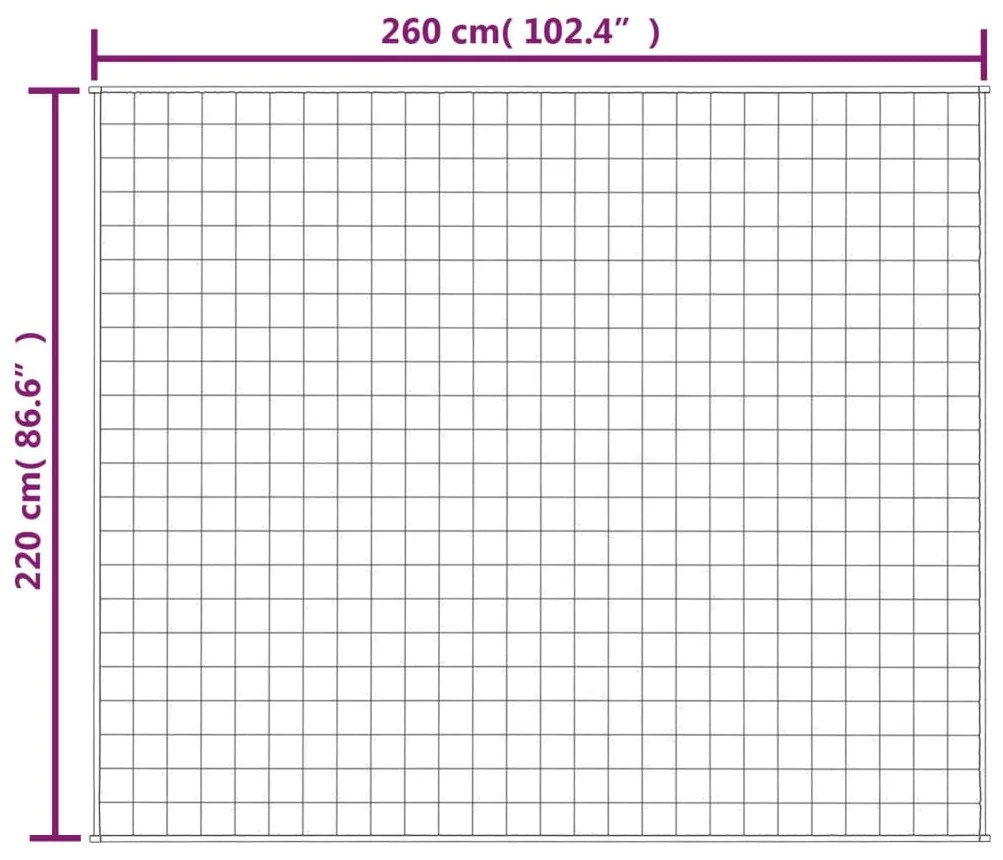 vidaXL Κουβέρτα Βαρύτητας Μπλε 220 x 260 εκ. 15 κ. Υφασμάτινη