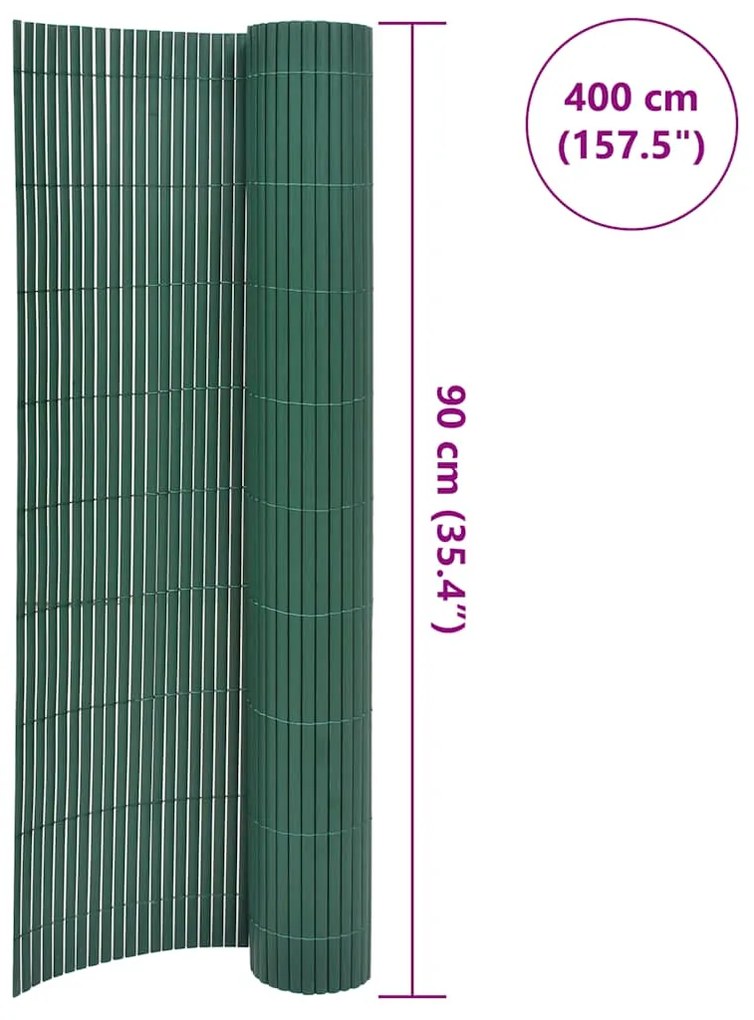Περίφραξη Κήπου Διπλής Όψης Πράσινη 90 x 400 εκ. 317147