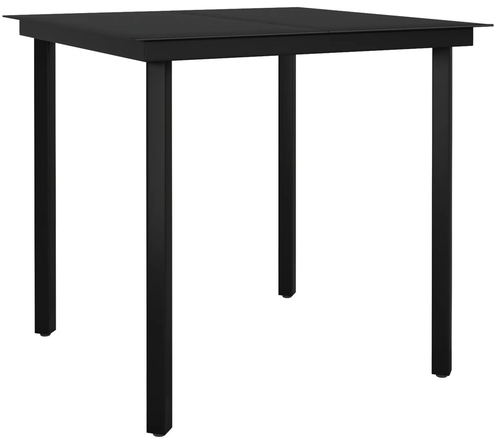vidaXL Σετ τραπεζαρίας 5 pcs Ανοιχτό γκρι και Μαύρο Μέγεθος: Μεσαίο