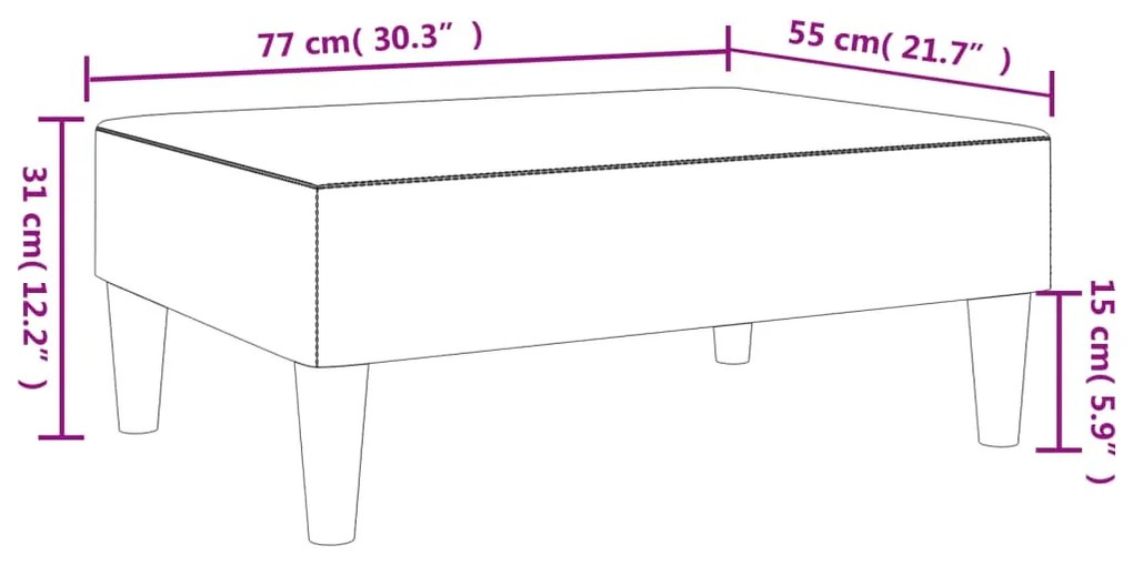 ΥΠΟΠΟΔΙΟ ΜΑΥΡΟ 77X55X31 ΕΚ. ΒΕΛΟΥΔΙΝΟ 379560