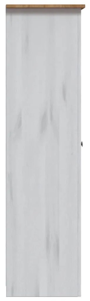 vidaXL Ντουλάπα Τρίφυλλη Λευκή 118x50x171,5εκ Ξύλο Πεύκου Σειρά Panama