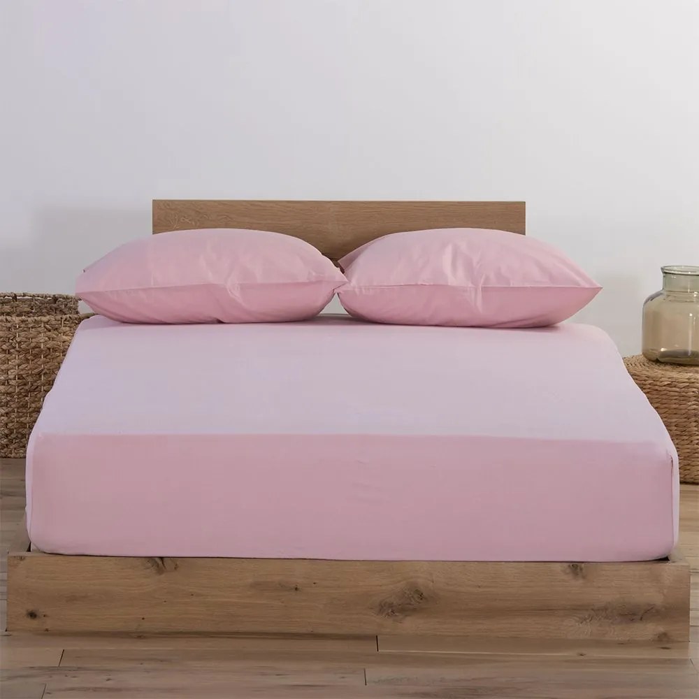 Σεντόνι Με Λάστιχο Jersey Pink Nef-Nef Υπέρδιπλo 160x230cm Με Λάστιχο 100% Cotton