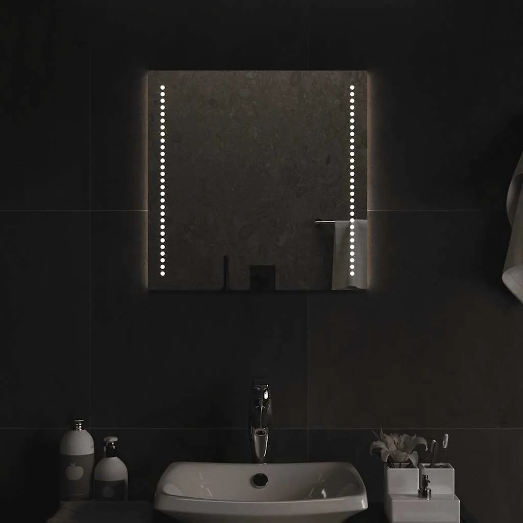 vidaXL Καθρέφτης Μπάνιου με LED 50x50 εκ.