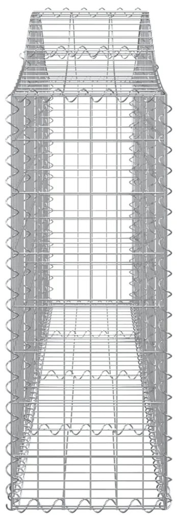 vidaXL Συρματοκιβώτια Τοξωτά 6 τεμ. 200x30x80/100 εκ. Γαλβαν. Ατσάλι