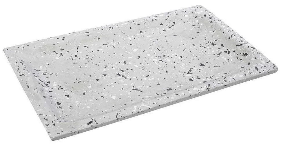 Διακοσμητική Πιατέλα Οθρογώνια TZG120 43x27x4cm Light Grey Espiel Cement
