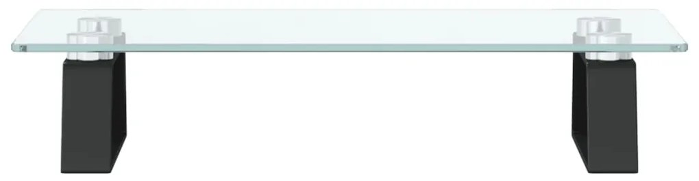 vidaXL Βάση Οθόνης Μαύρη 40x20x8 εκ. από Ψημένο Γυαλί και Μέταλλο
