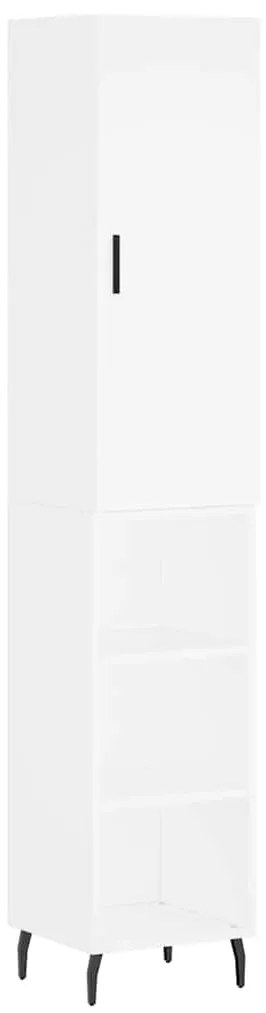 vidaXL Ντουλάπι Λευκό 34,5 x 34 x 180 εκ. από Επεξεργασμένο Ξύλο